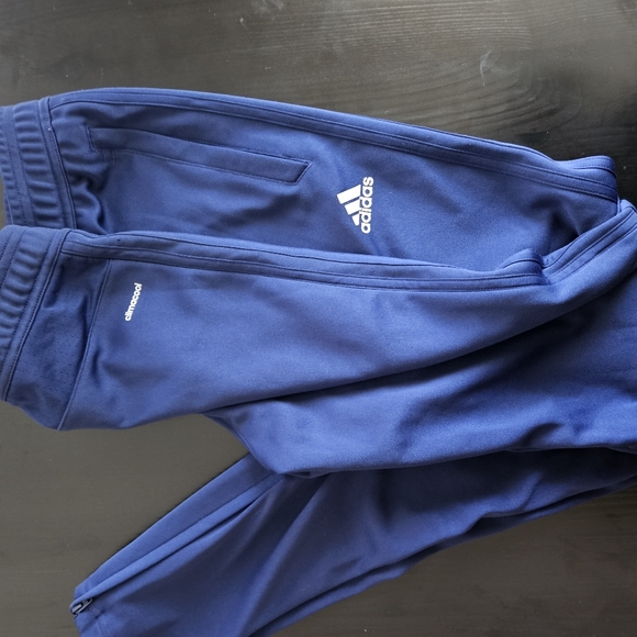 Adidas Running Climacool Joggers Blue Track Pants Zipper Legs Size Small - Picture 4 of 7